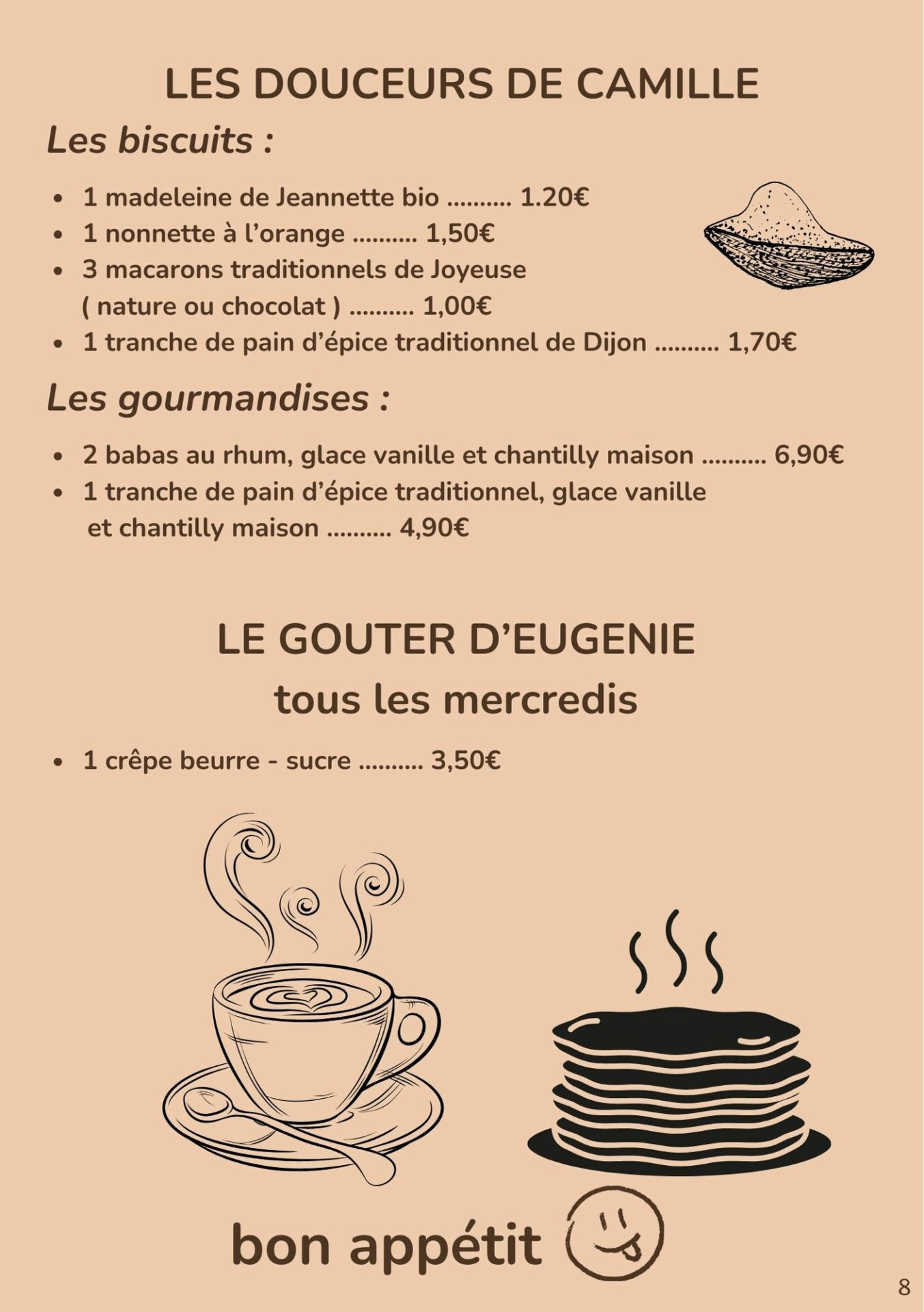 Carte des Bocaux d'Ugo - les douceurs de camille